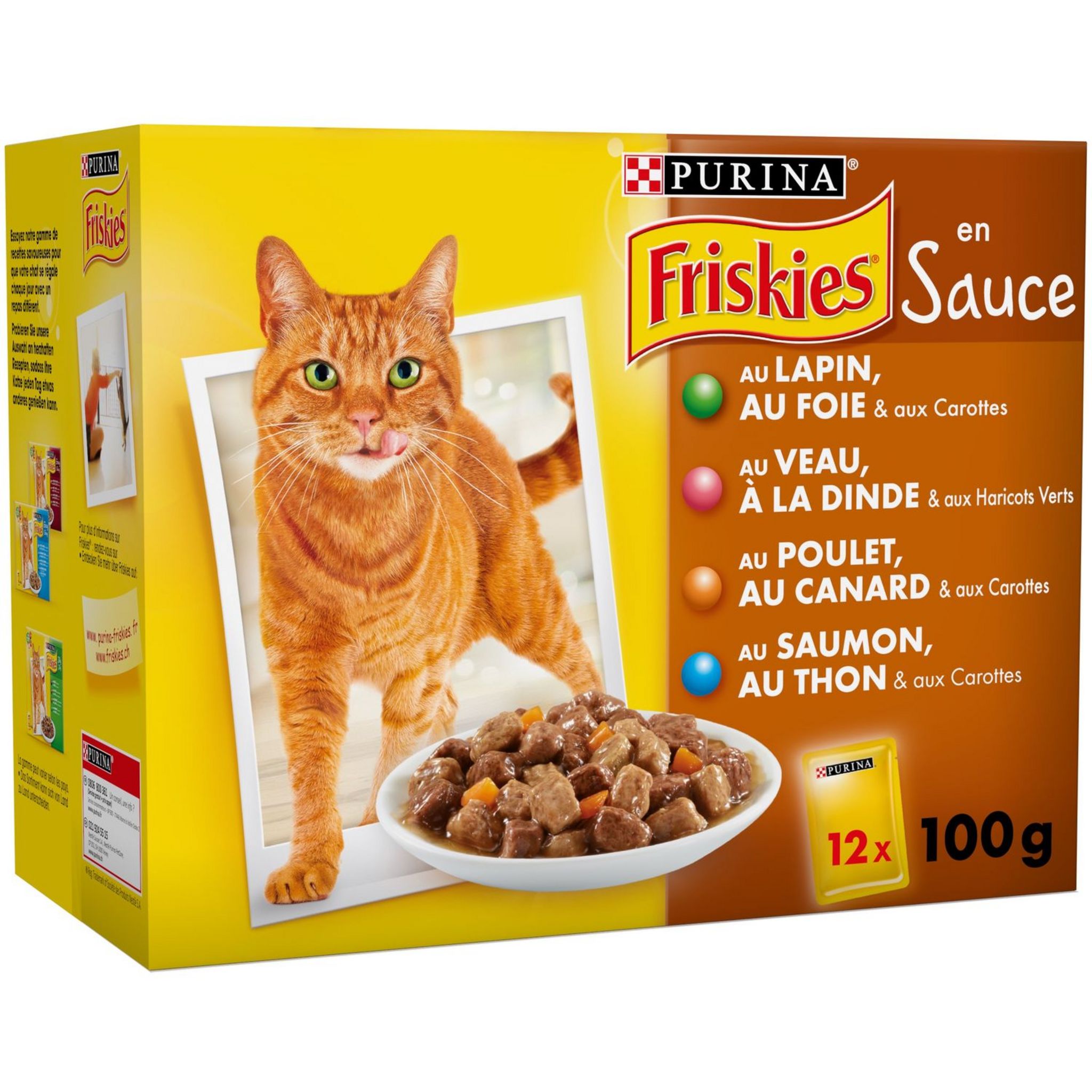 Friskies Friskies Sachets Repas Patee En Sauce Poissons Et Viandes Pour Chat 12x100g 12x100g Pas Cher A Prix Auchan