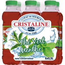 CRISTALINE Cristalline eau aromatisée thé vert menthe 6x50cl 6x50cl