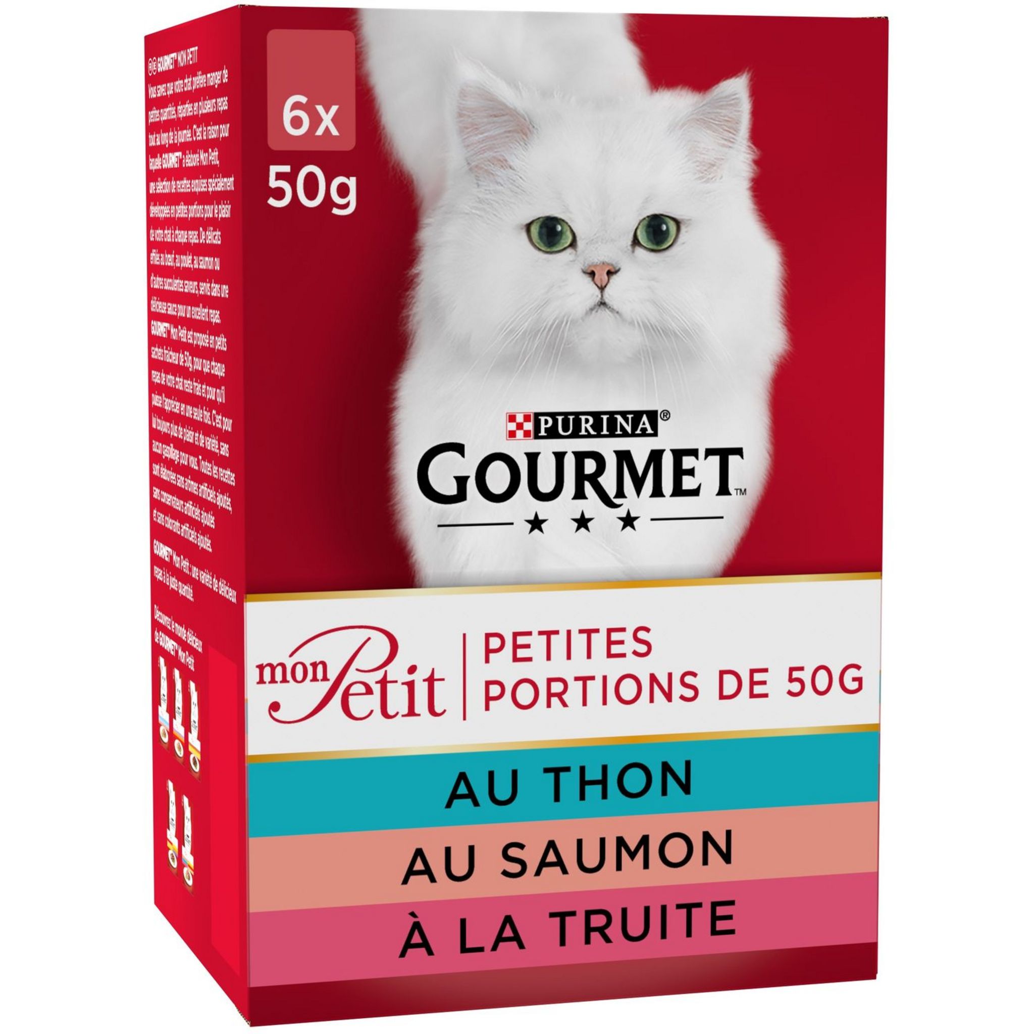 Gourmet Mon Petit Sachets Repas Patee Poissons Pour Chat 6x50g Pas Cher A Prix Auchan