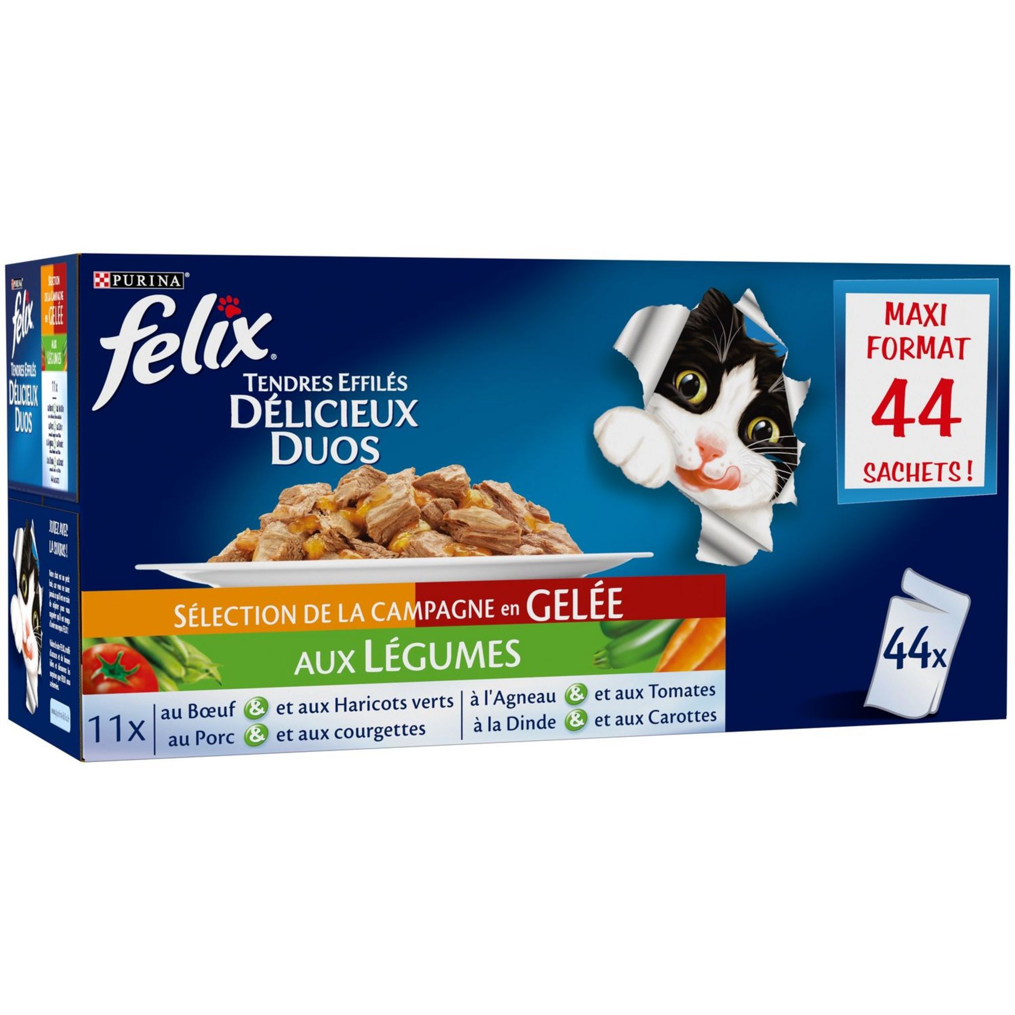 Sachets repas Felix Tendres Efillés en Gelée 