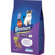 Brekkies Croquettes Au Poulet Legumes Cereales Pour Chat Sterilise 4kg Pas Cher A Prix Auchan