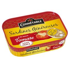 CONNETABLE Sardines généreuses à la sauce tomate sans huile 140g