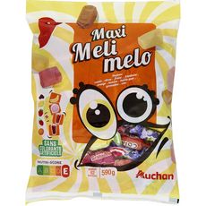 AUCHAN Auchan Assortiment de bonbons maxi meli melo 590g 590g