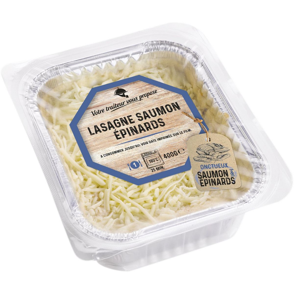 Lasagne de saumon et épinards 400g pas cher 