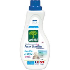 L Arbre Vert Adoucissant Concentre Ecologique Famille Et Bebe 53 Lavages 800ml Pas Cher A Prix Auchan