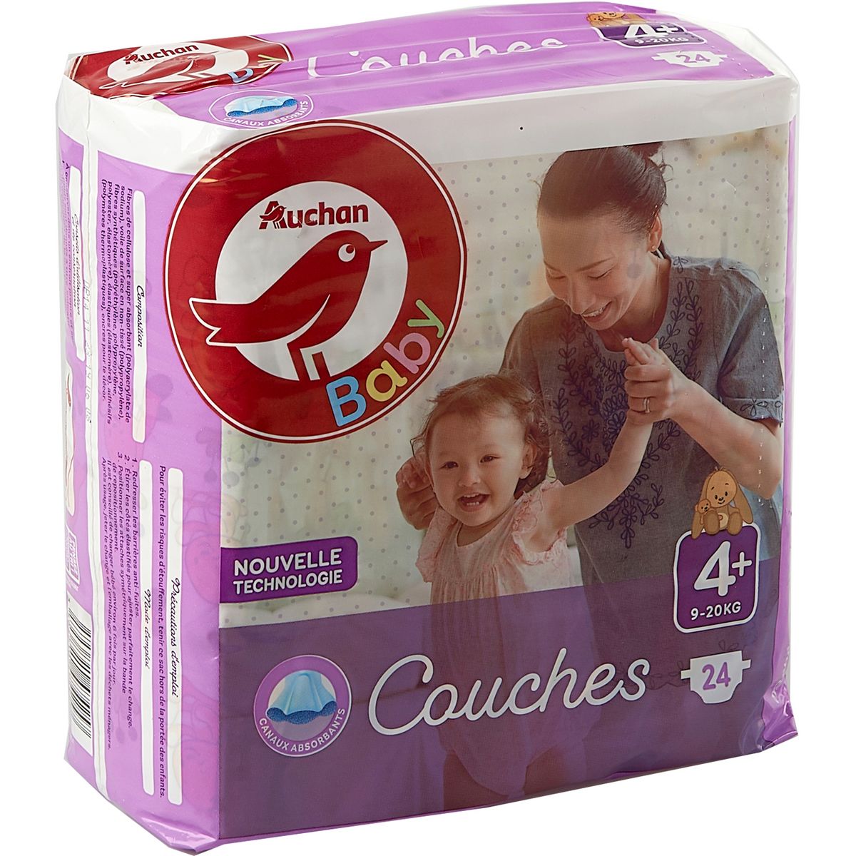 Auchan Baby Couches Taille 4 9 kg 24 Couches Pas Cher A Prix Auchan