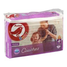 AUCHAN BABY Couches taille 4+ (9-20kg) 46 couches