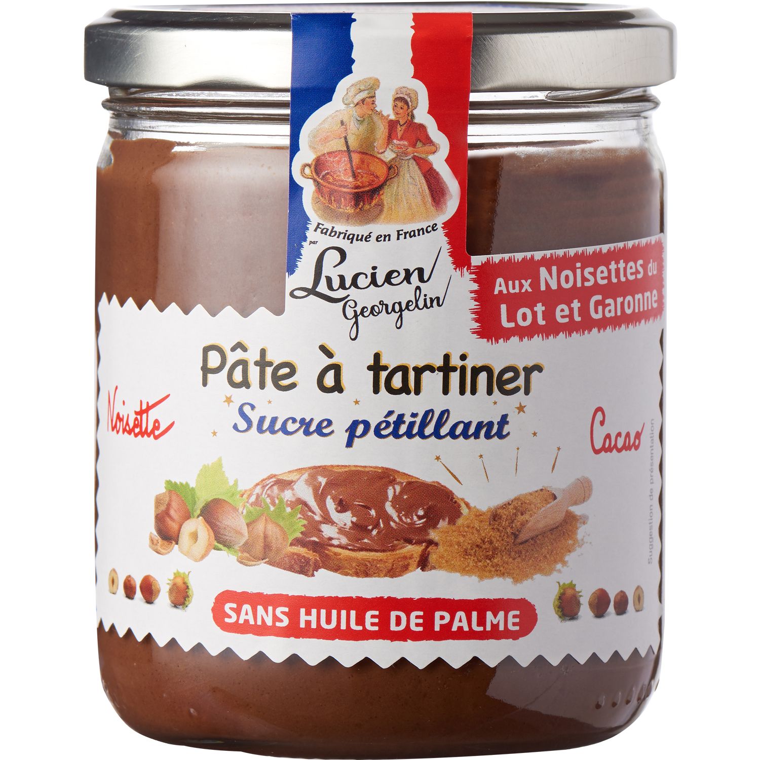 Pâte à Tartiner Chocolat Lait Noisettes au Sucre Pétillant