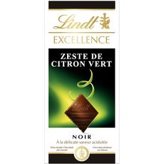 LINDT Excellence tablette de chocolat noir dégustation et zeste de citron 1 pièce 100g