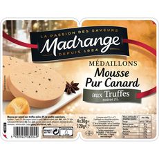 MADRANGE Madrange mousse pur canard truffé 4x30g