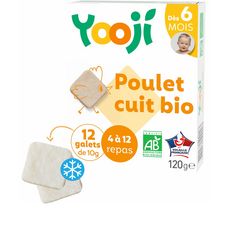 Yooji Galets De Poulet Cuit Bio Des 6 Mois 12x10g Pas Cher A Prix Auchan