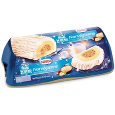 NESTLE Bûche glacée Norvégienne meringue vanille noisette nougatine 9-10 parts 540g