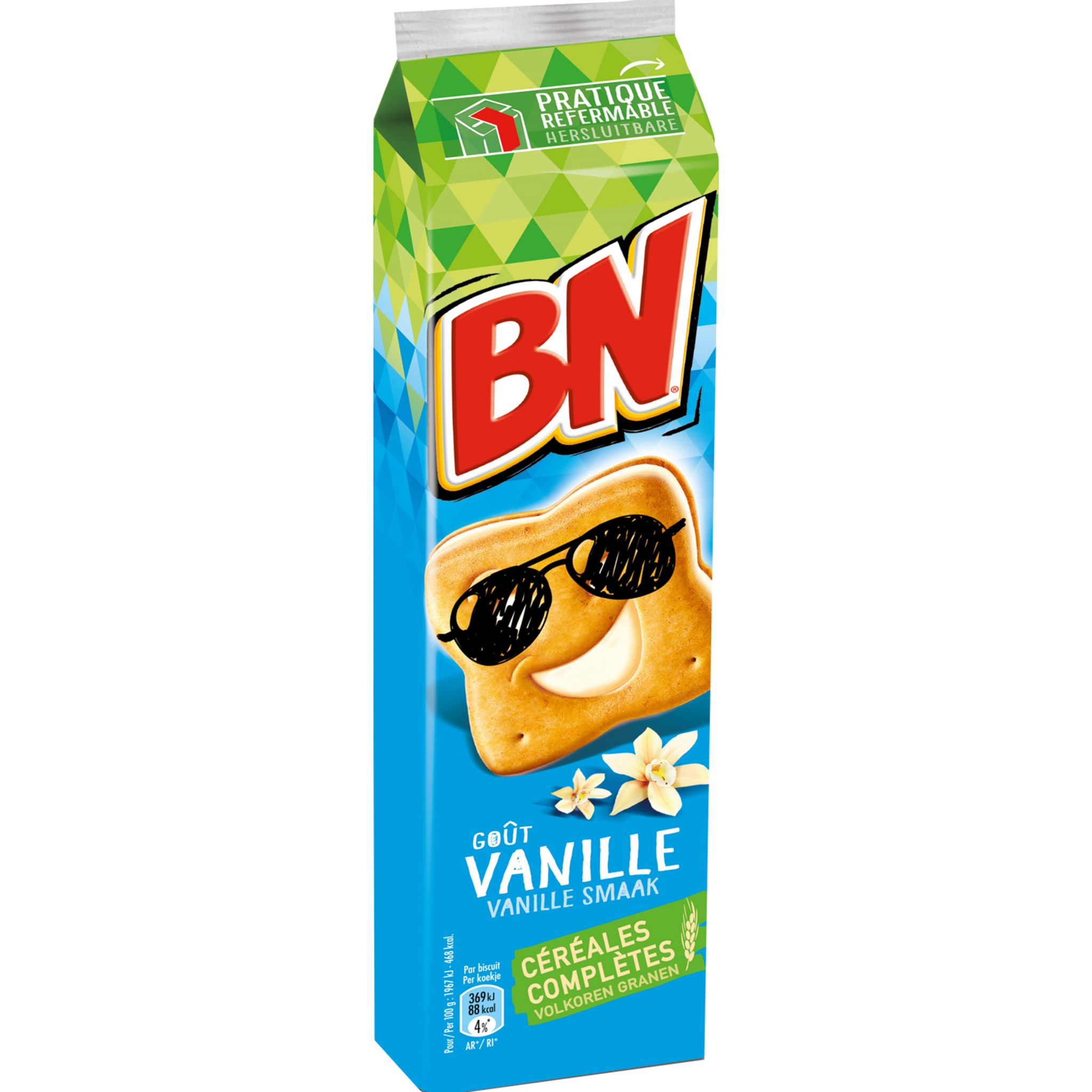 BN Biscuits fourrés goût vanille aux céréales complètes 16
