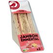 AUCHAN Sandwich club jambon et emmental 140g