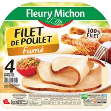 FLEURY MICHON Fleury filet de poulet fumé tranche x4 -120g