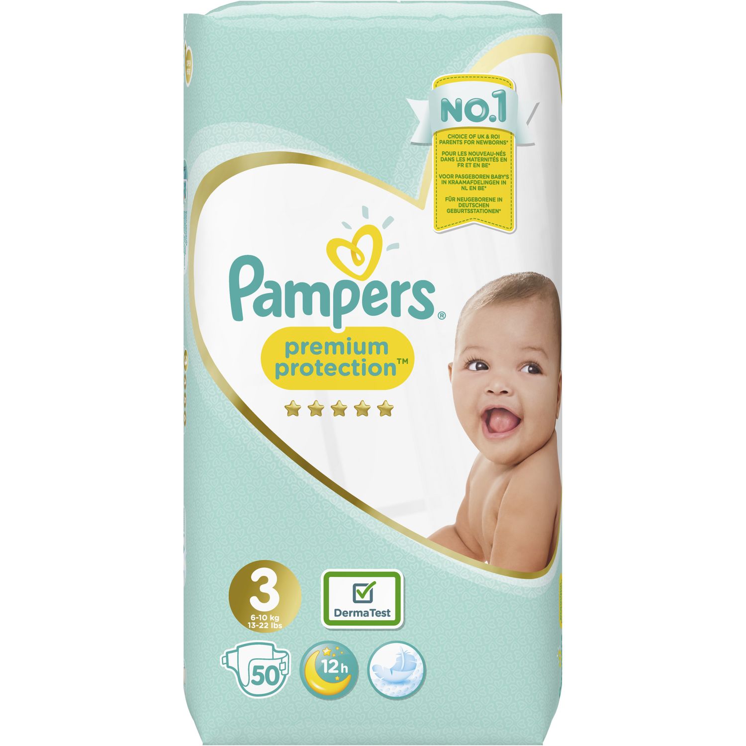 Couches Bébé Premium Protection Taille 3 6kg-10kg PAMPERS : Le