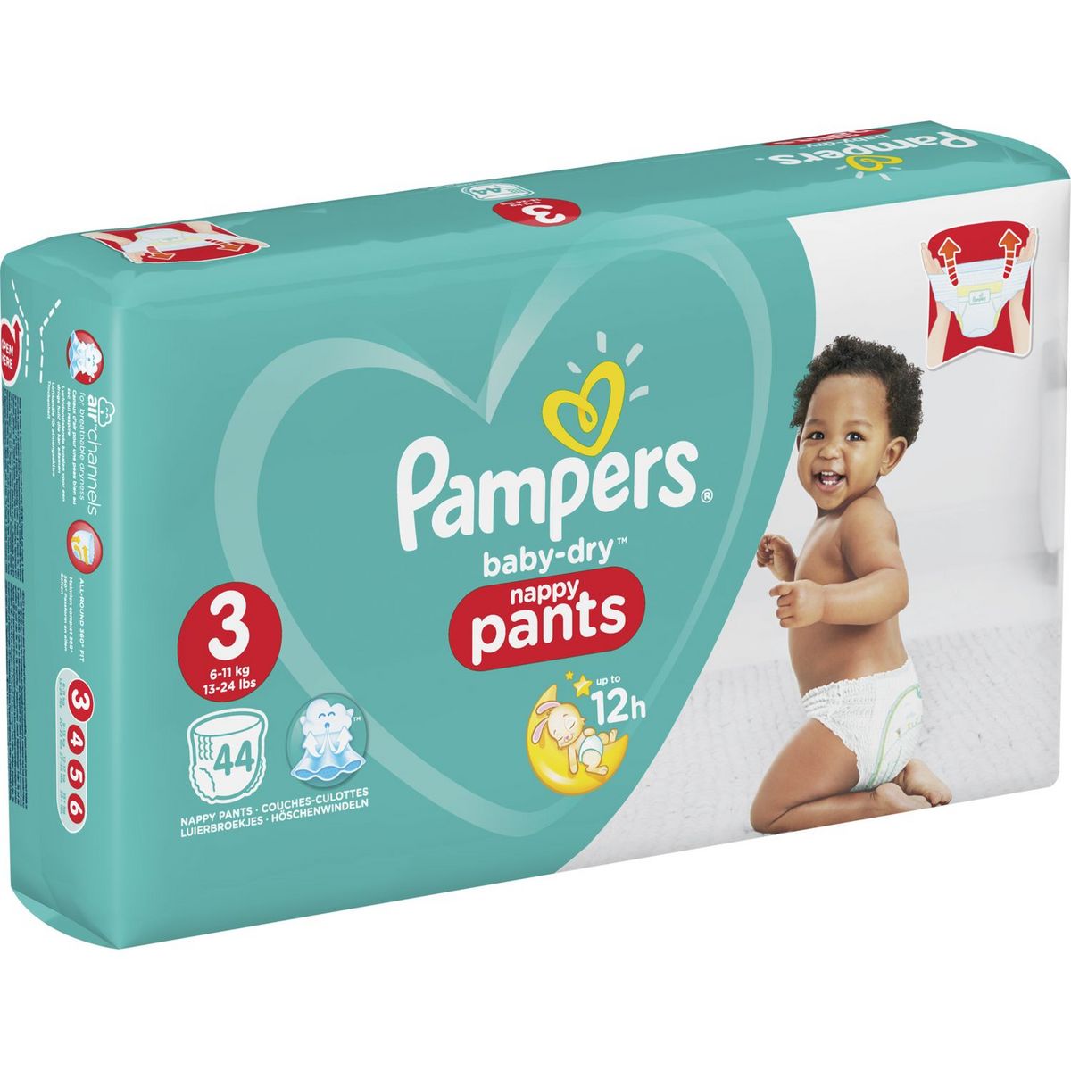 PAMPERS Baby-dry pants couches-culottes taille 3 (6-11kg) 44