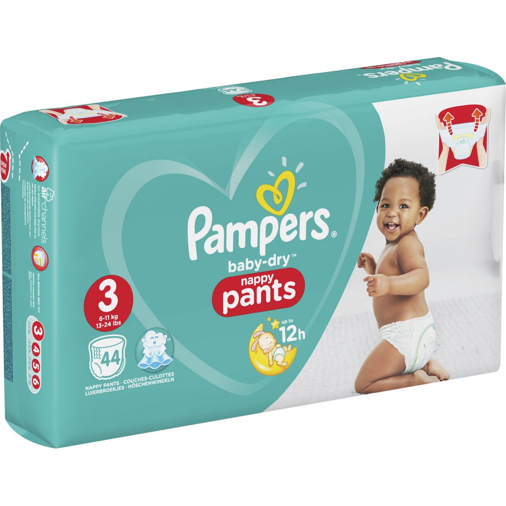 PAMPERS Baby-Dry couches taille 3 (6-10kg) 156 couches pas cher