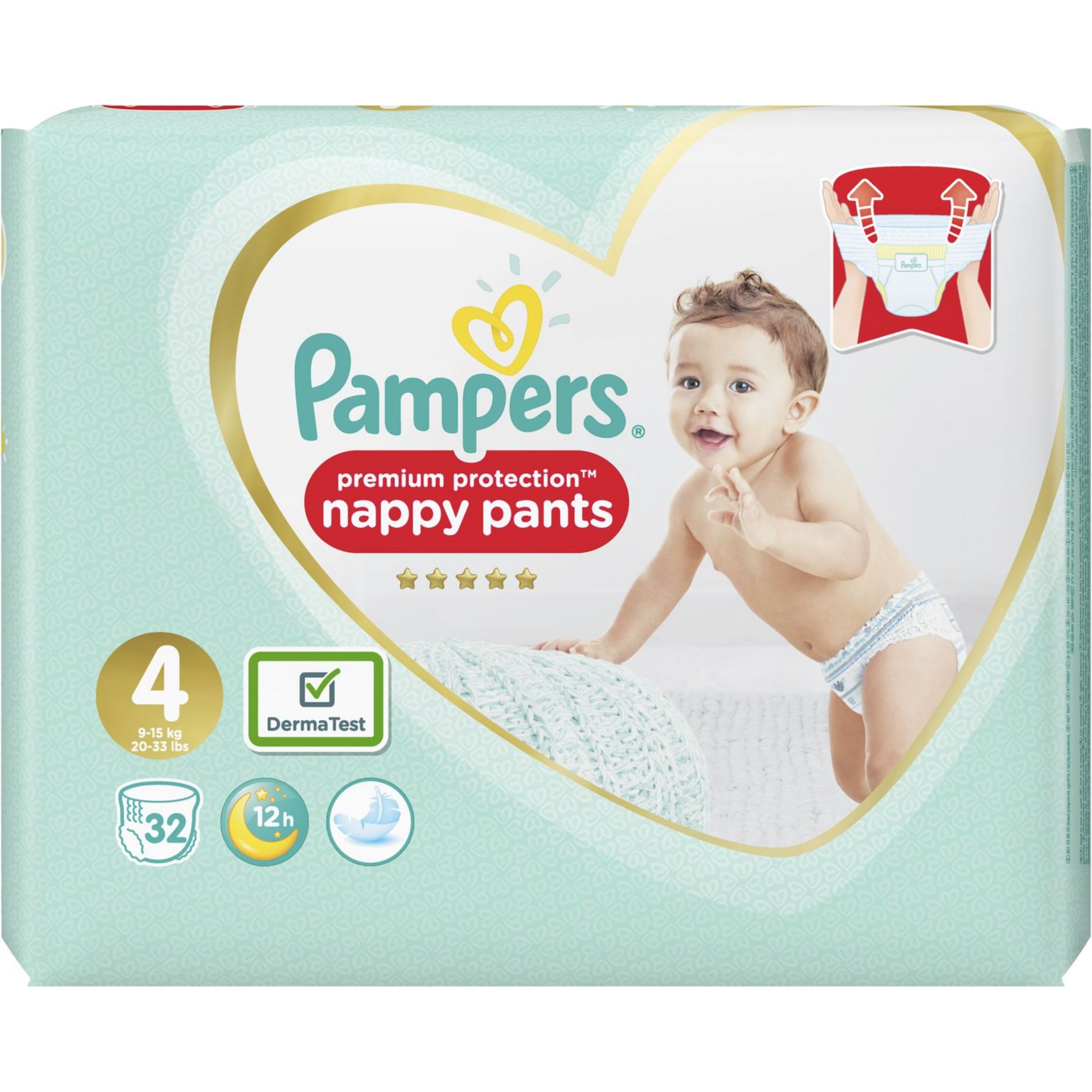 Pampers - Couches-culottes Pants, taille 8, 19+ kg, 32 pcs 