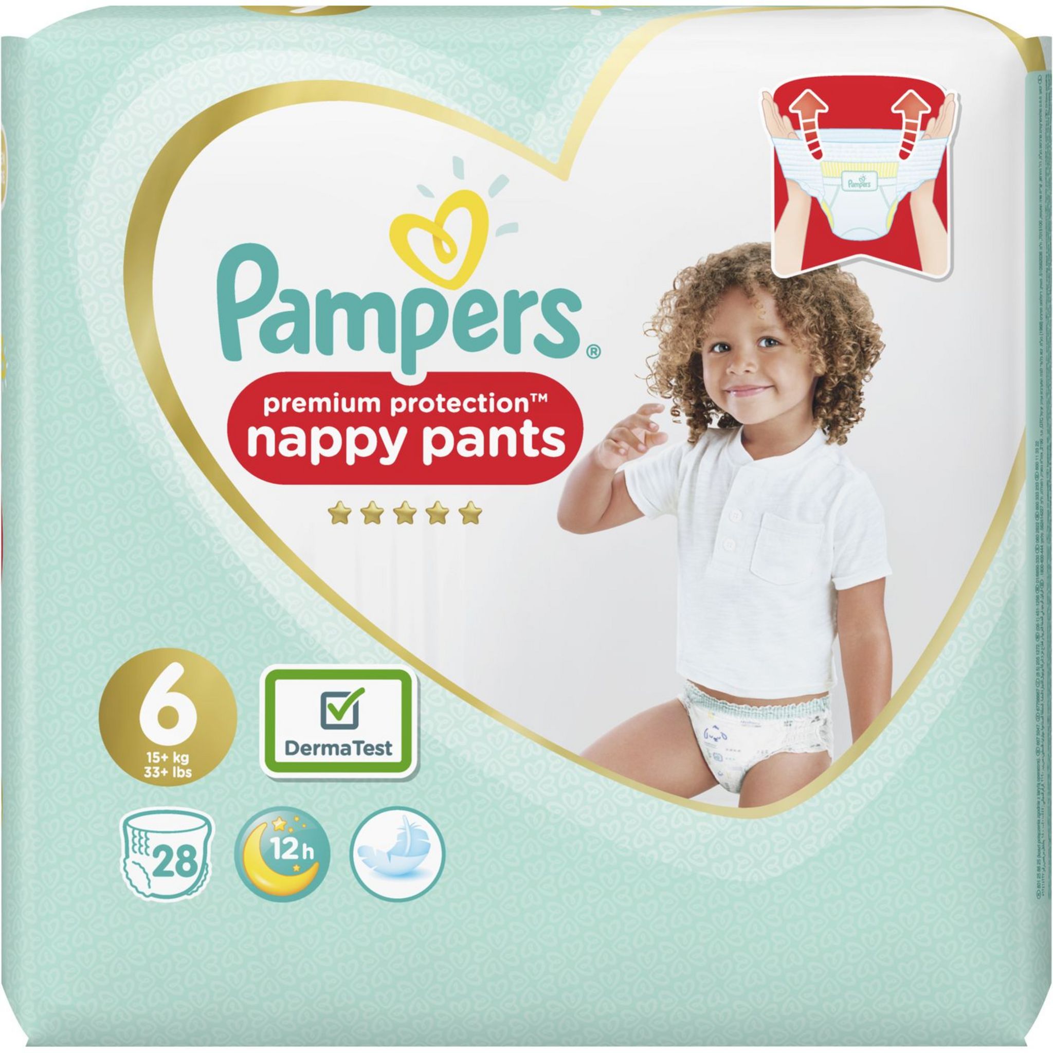 Pampers Couches bébé taille 6 : 15Kg et + premium protection pants