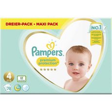 PAMPERS Premium protection mega pack couches taille 4 (9-14kg) 78