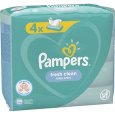PAMPERS Fresh Clean lingettes nettoyantes pour bébé 4x52 lingettes