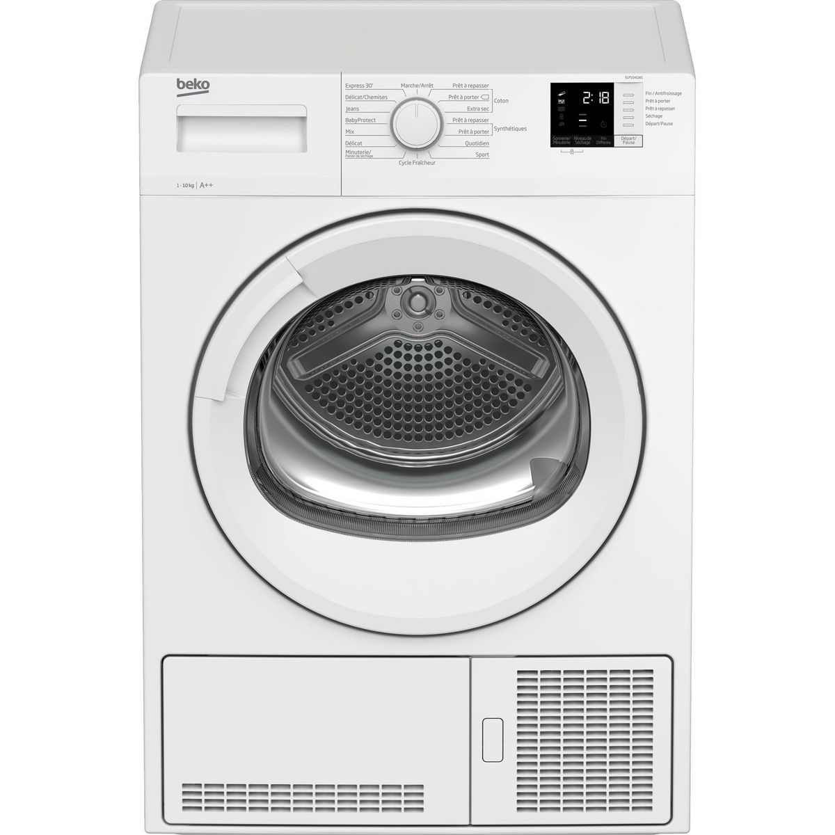 BEKO Sèche-linge hublot SLP104GW1, 10 kg, Condensation, Pompe à