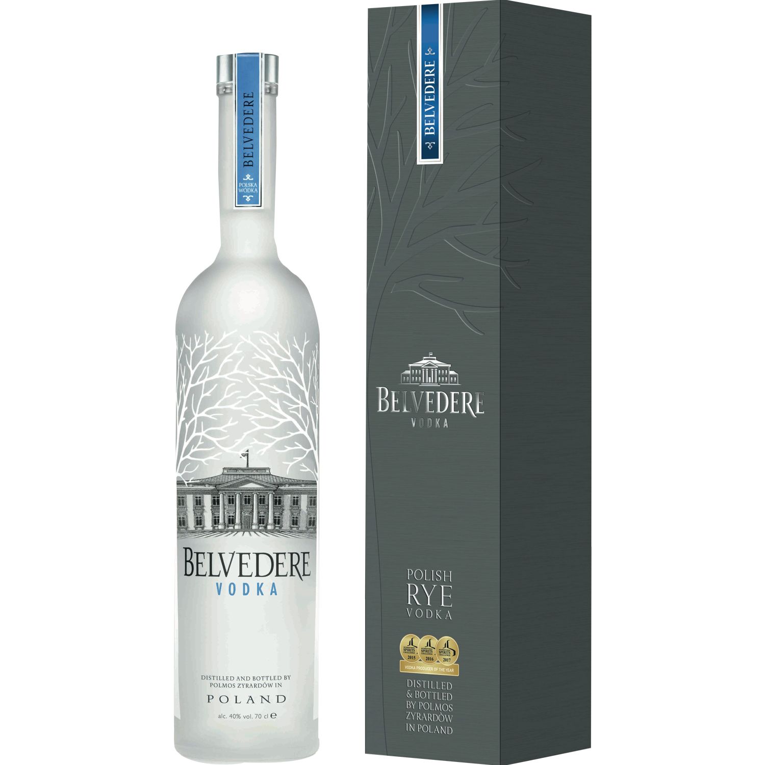 Belvedere Vodka polonaise au seigle - MAGNUM Bouteille - 40% Vol.