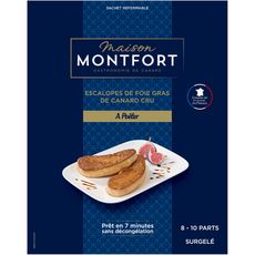 MAISON MONTFORT Escalopes de foie gras de canard surgelé à poêler 8-10 pièces 450g