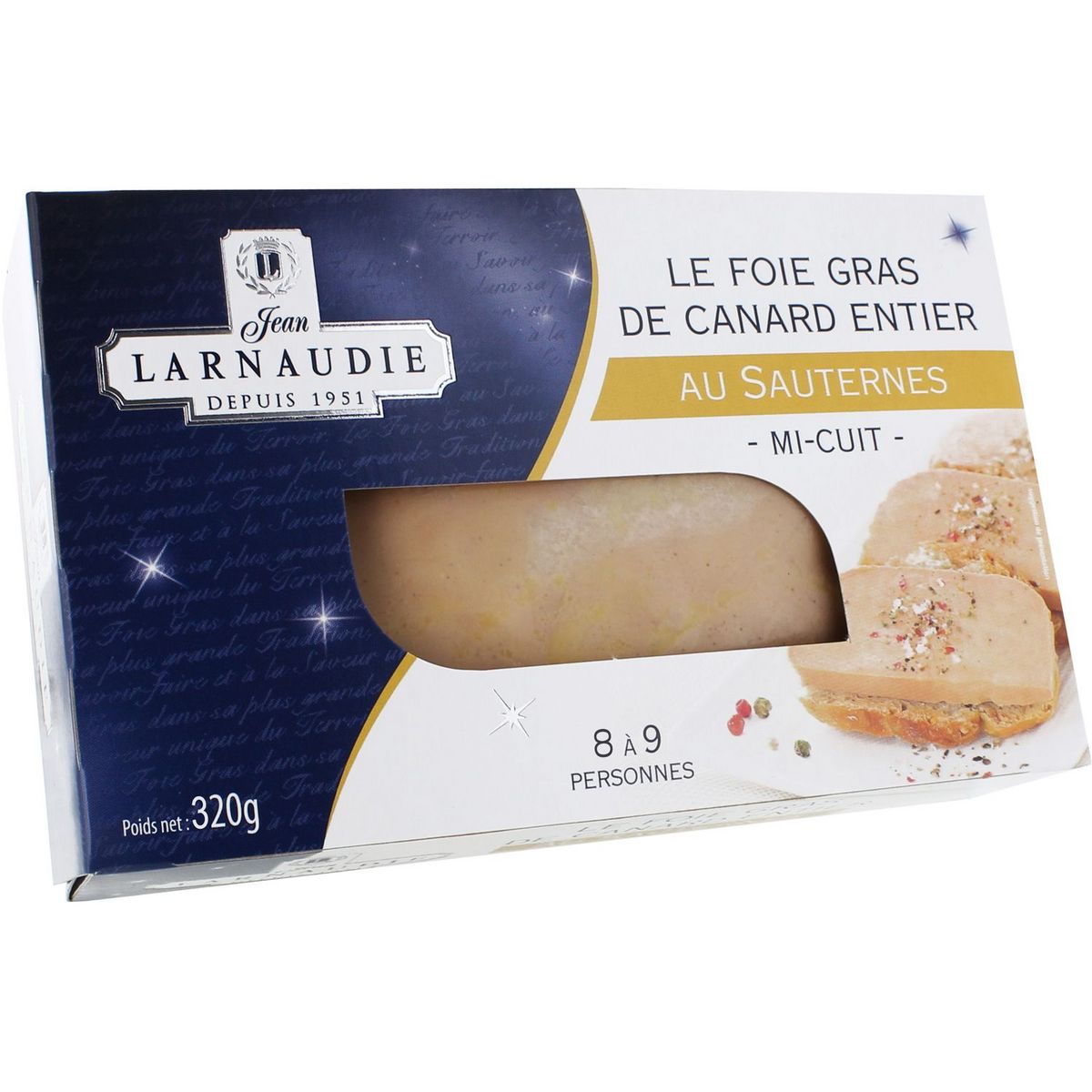 Larnaudie Foie Gras D'Oie Entiere au Juraçon 125g