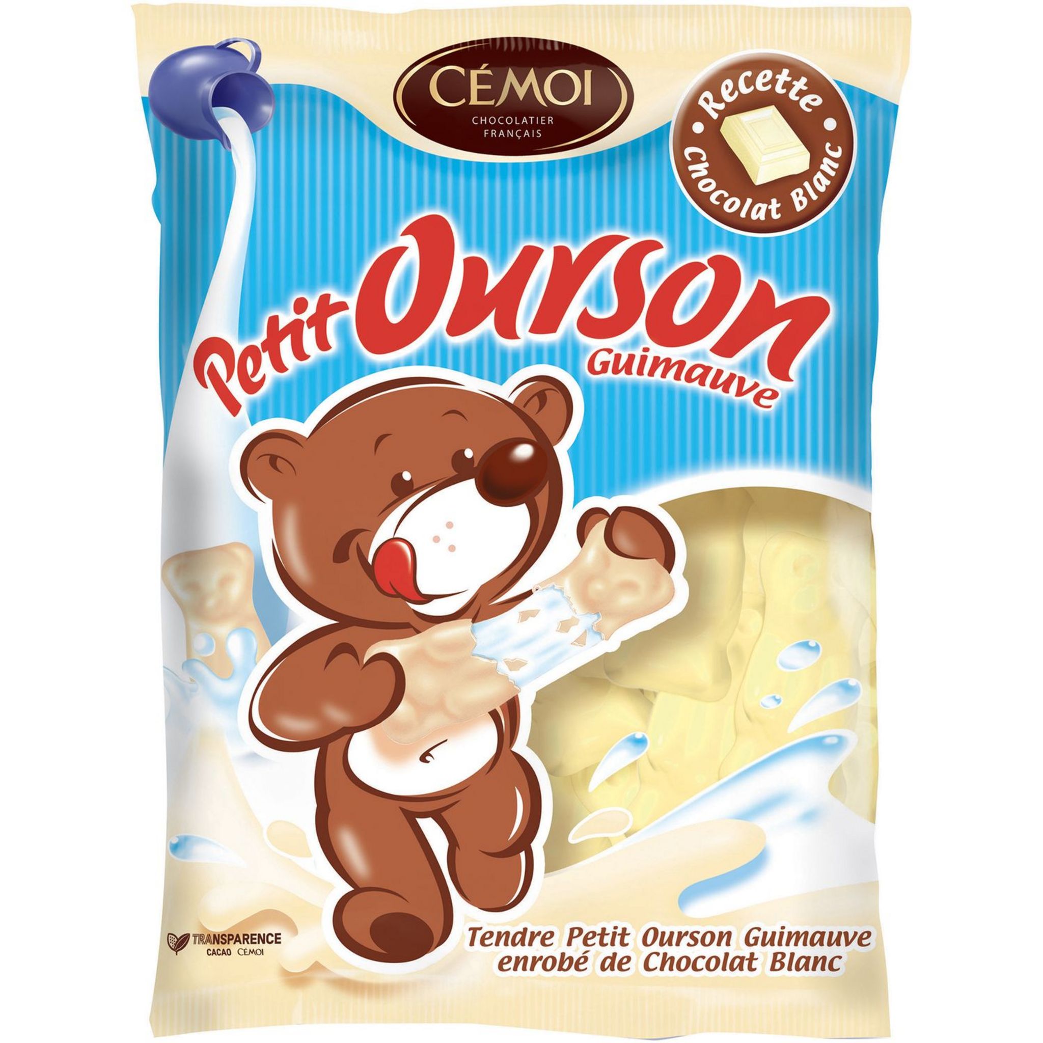 CEMOI Guimauves petit ourson chocolat blanc 180g pas cher 