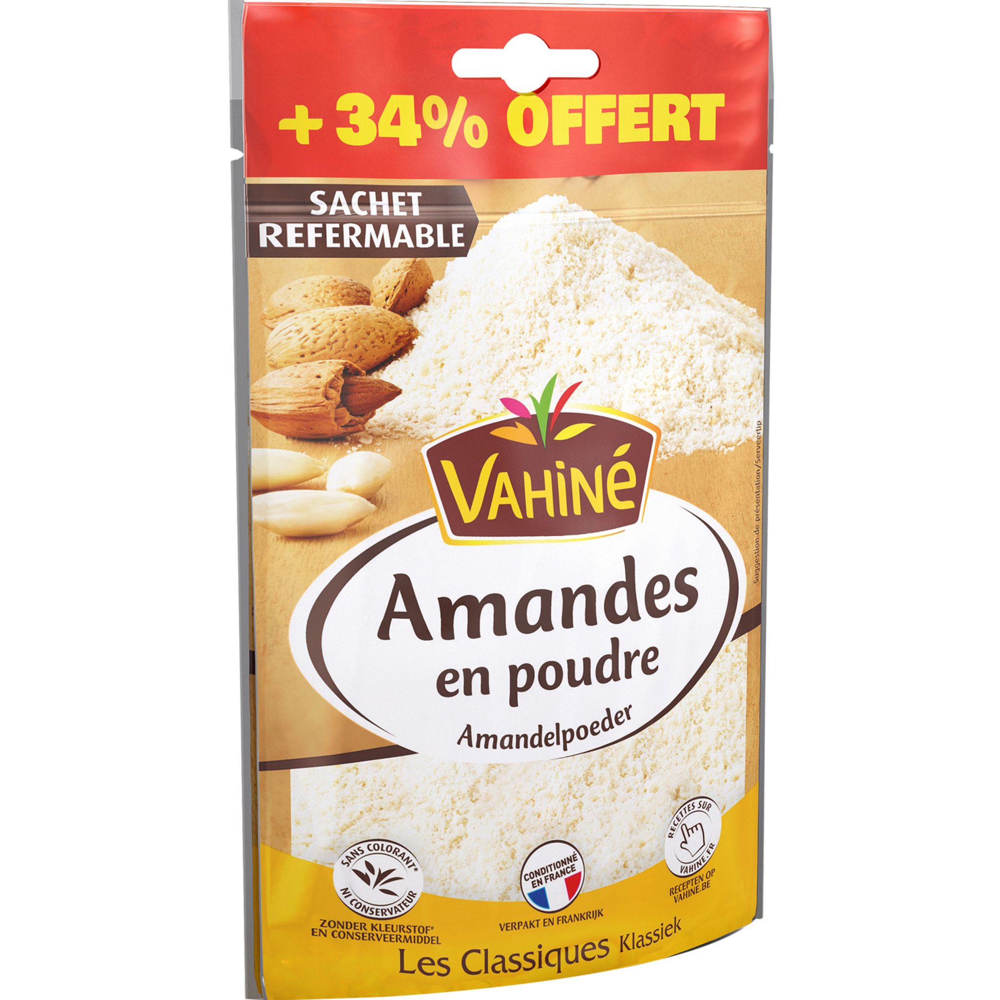 VAHINE amandes en poudre 150g pas cher 