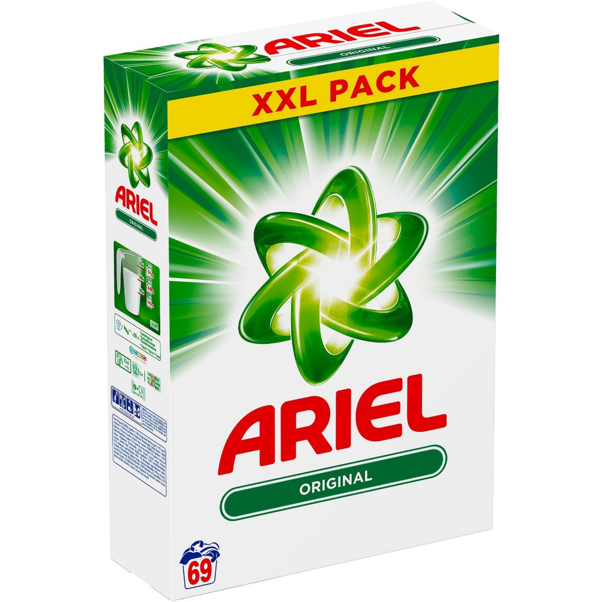 Ariel lessive en poudre, pour le ligne coloré, 110 doses, boîte de