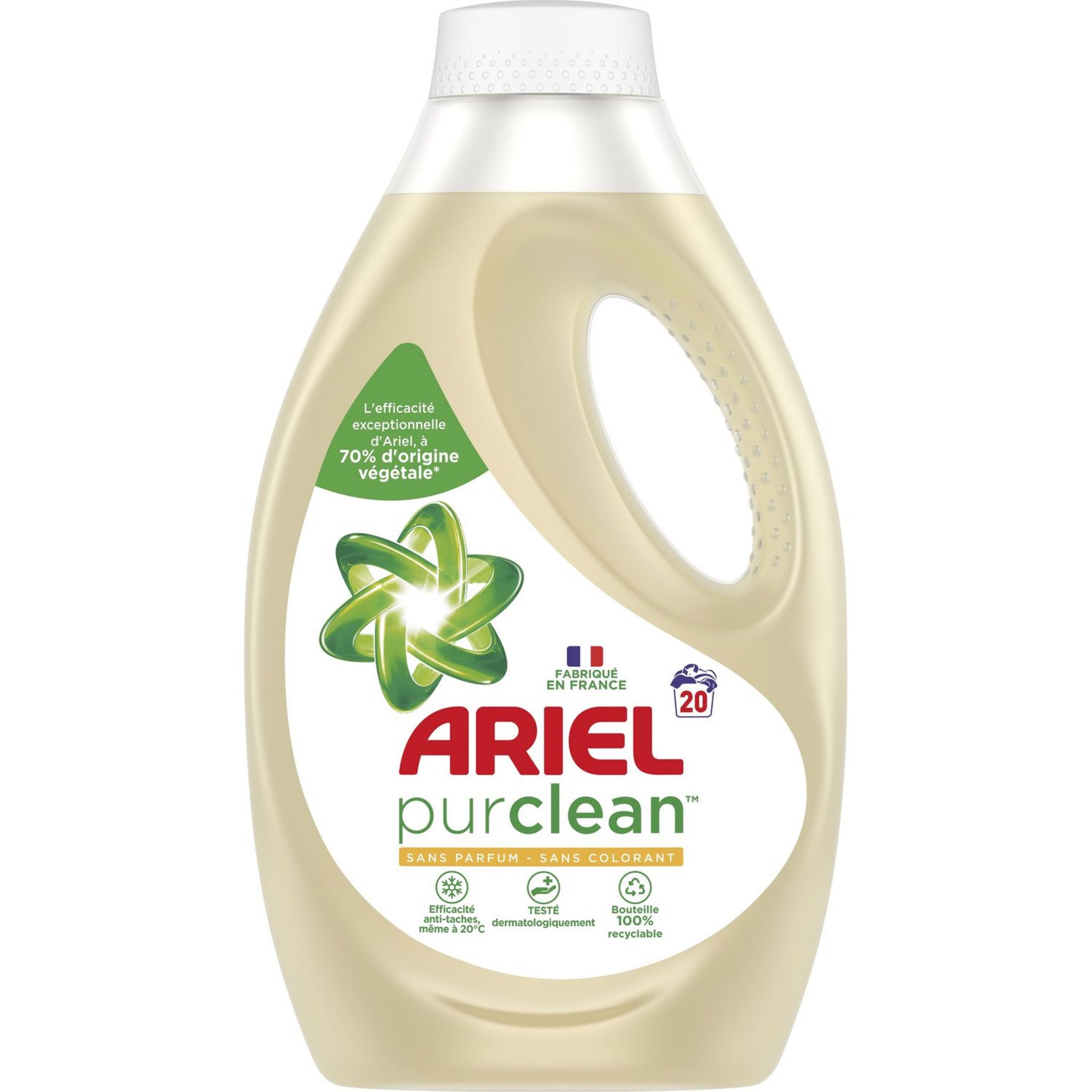 Lessive liquide 70% d'origine végétale 20 doses, Ariel (1.1 L)