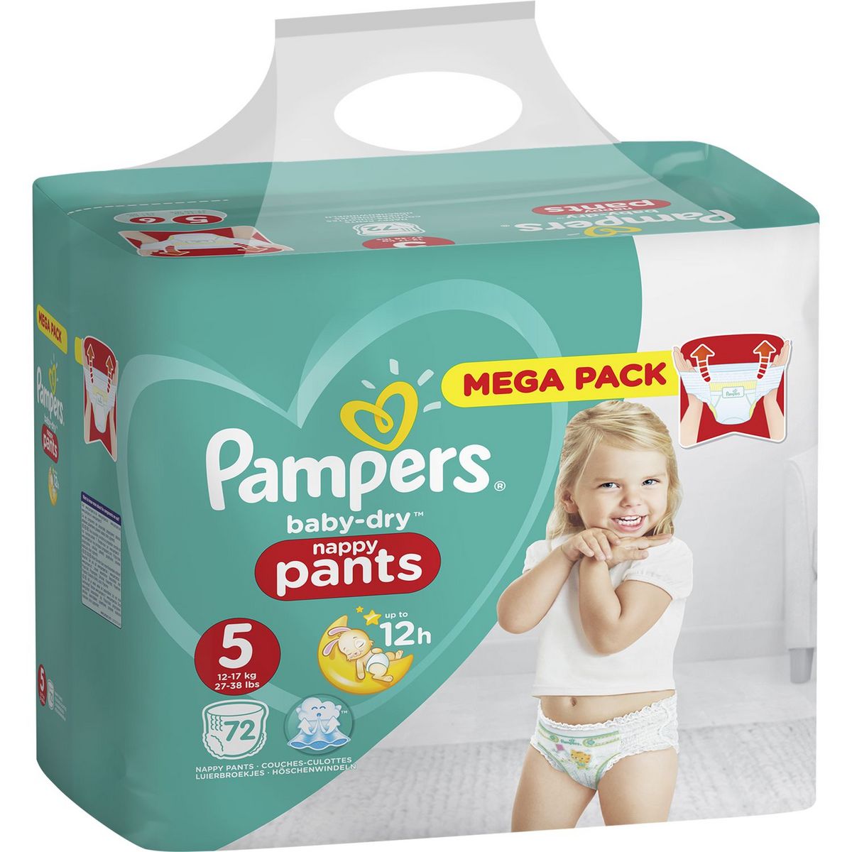 PAMPERS : Baby-Dry Pants - Couches-culottes taille 5 (12-17 kg