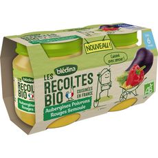 Bledina Bledina Petit Pot Aubergines Poivrons Rouges Semoule Bio Des 6 Mois 2x130g 2x130g Pas Cher A Prix Auchan