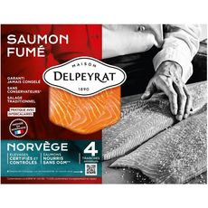 DELPEYRAT Saumon Fumé de Norvège 4 tranches 140g