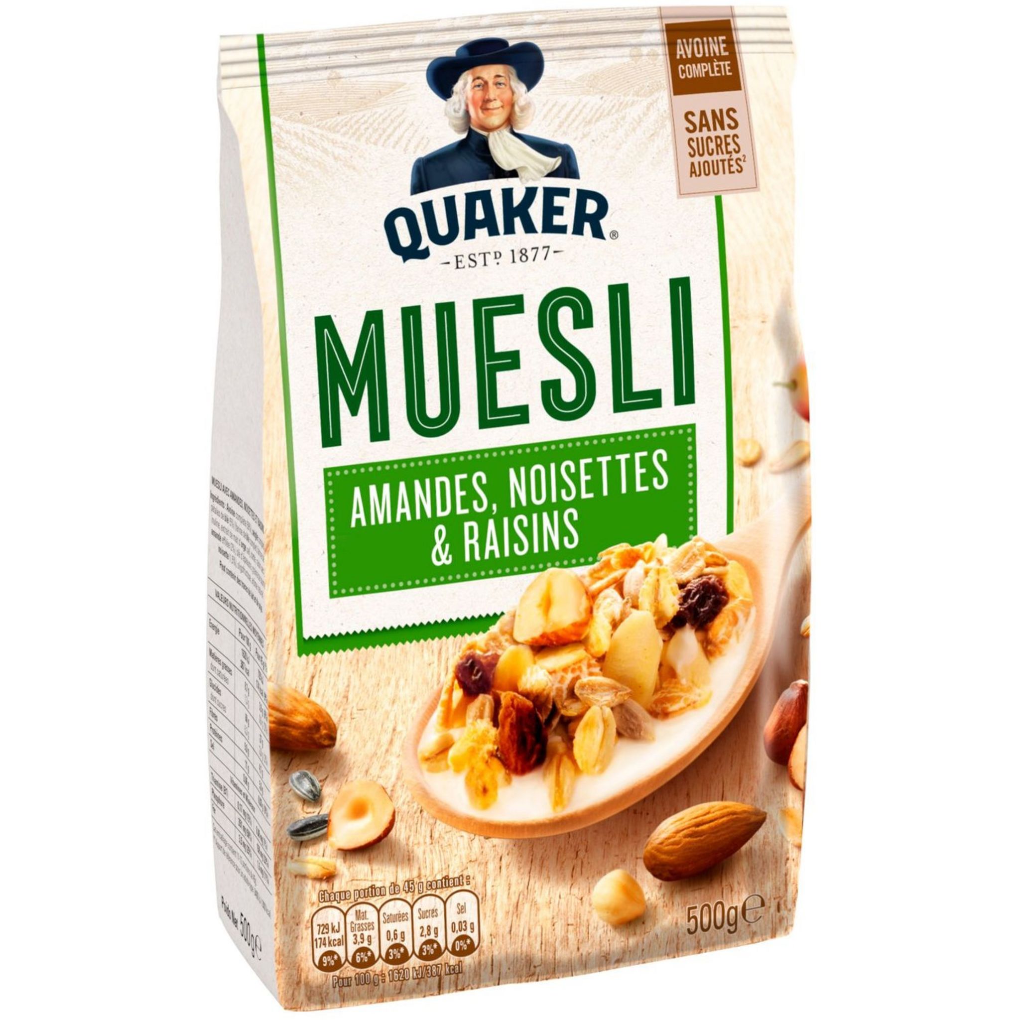 QUAKER Quaker cruesli 4 noix 500g pas cher 