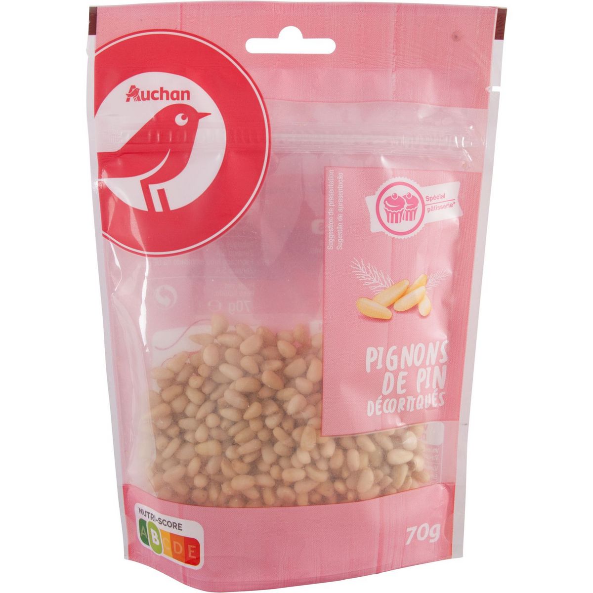 AUCHAN Pignons de pin décortiqués 70g pas cher à prix Auchan