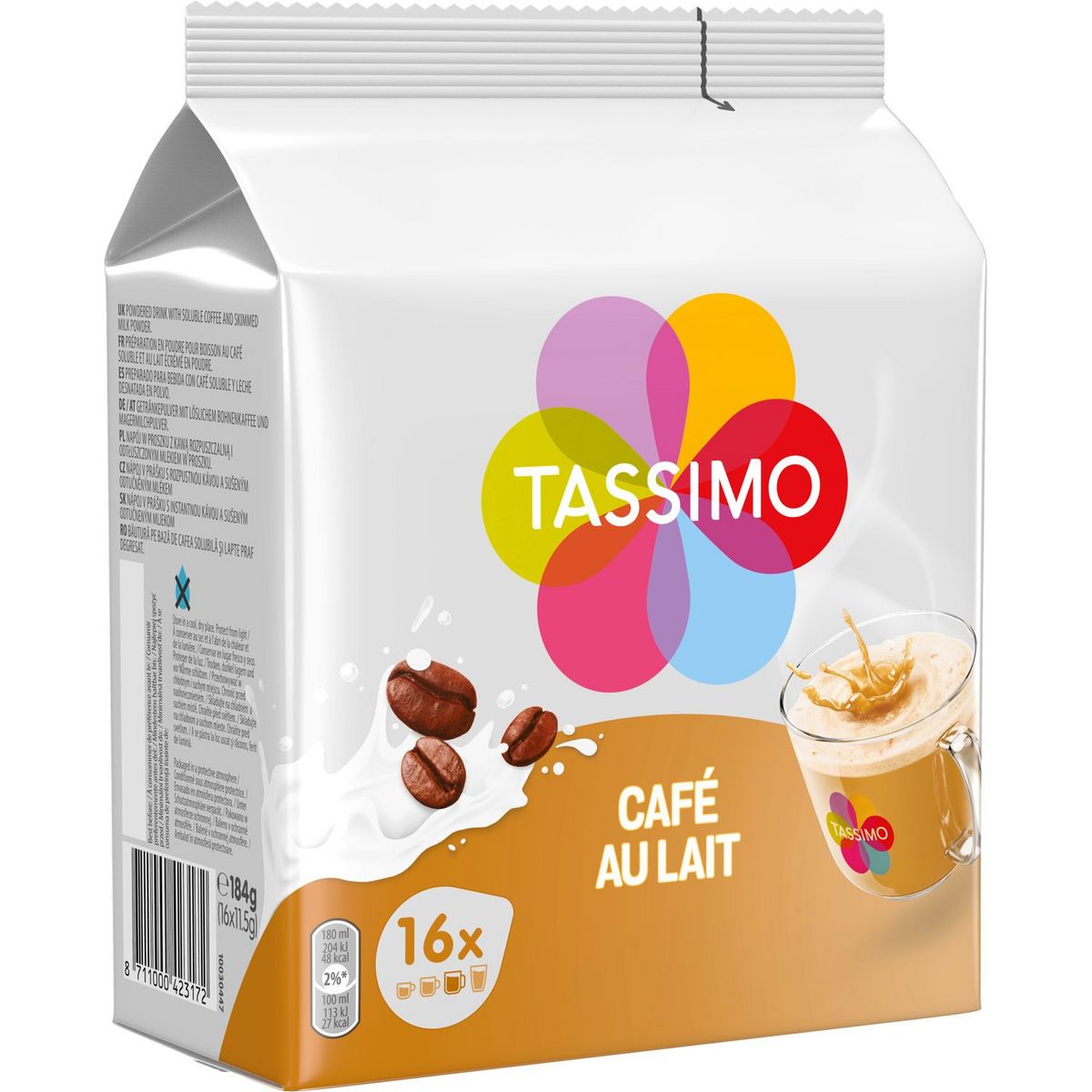 TASSIMO Café au lait en dosette 16 dosettes 184g pas cher 