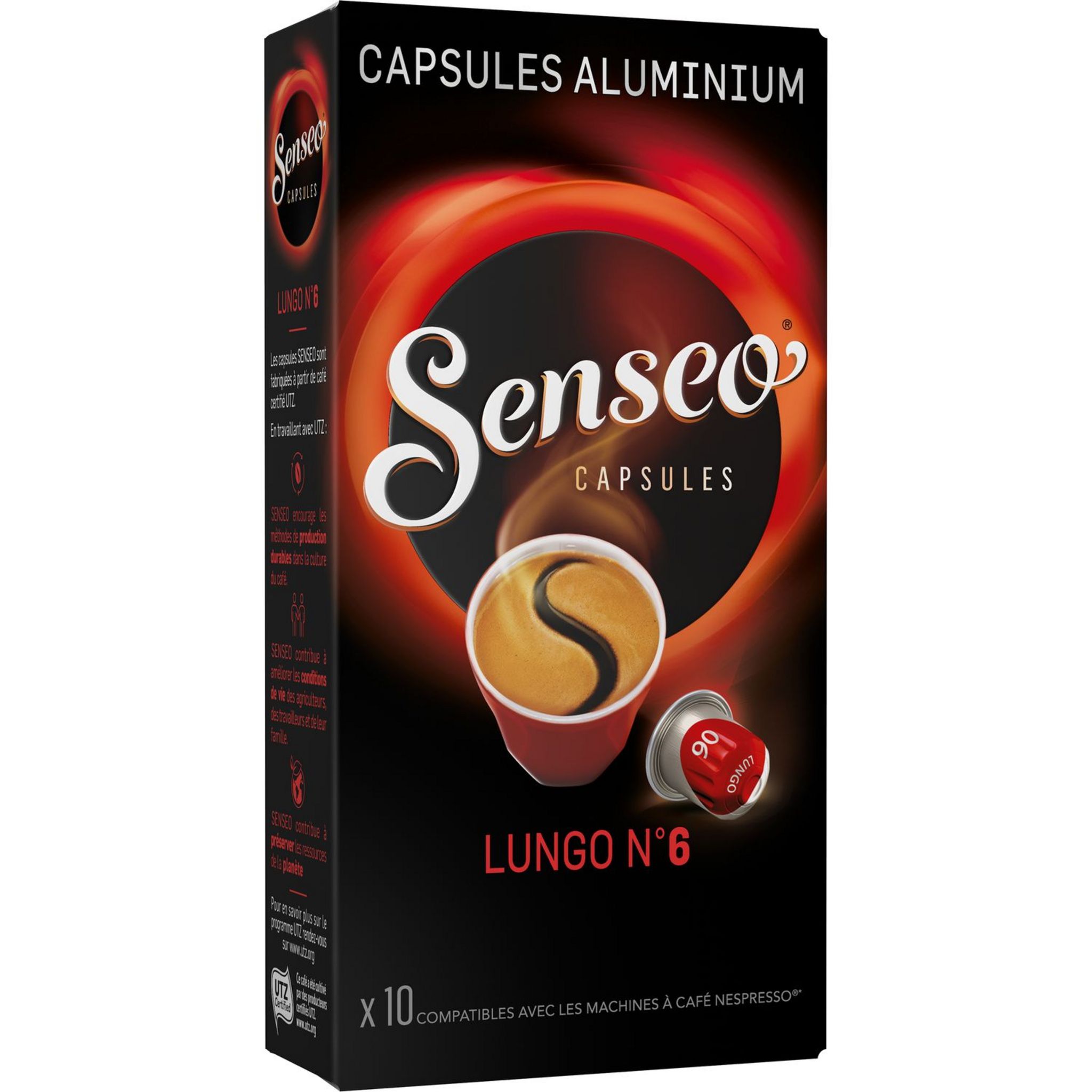 SENSEO Capsules café lungo n°6 compatible Nespresso 10 capsules 52g pas  cher 