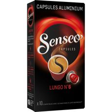 SENSEO Capsules café lungo n°6 compatible Nespresso 10 capsules 52g