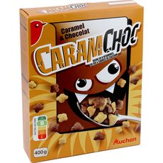 AUCHAN Caramchoc céréales caramel et chocolat 400g