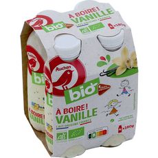 AUCHAN BIO Auchan bio yaourt à boire vanille 4x180g 4x180g 720g