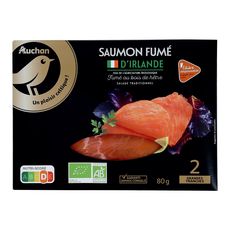 Auchan Mmm Mmm Saumon Fume Bio Irlande 2 Tranches 80g Pas Cher A Prix Auchan