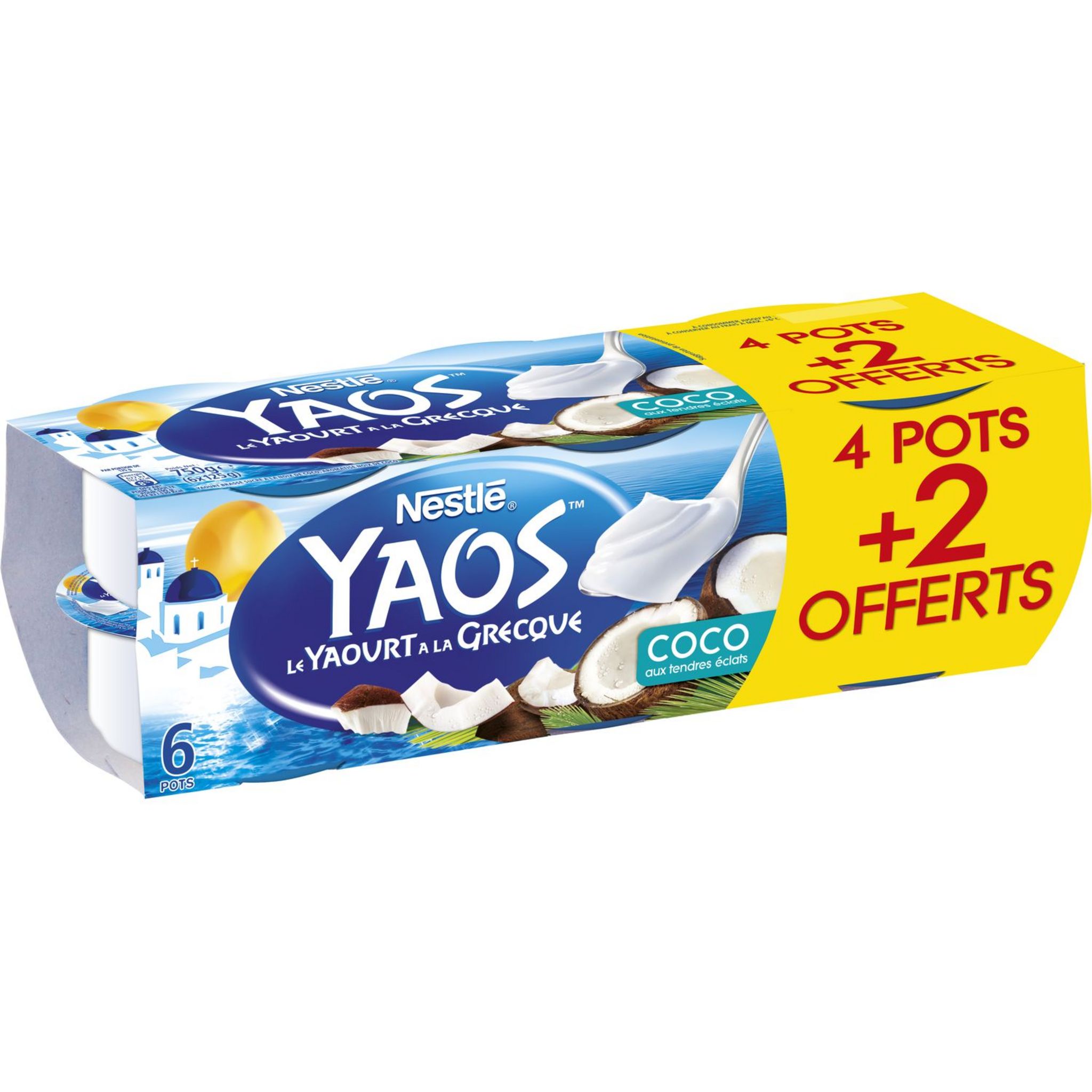 Yaourt à la grecque noix de coco U 4X150g - Super U, Hyper U, U Express 