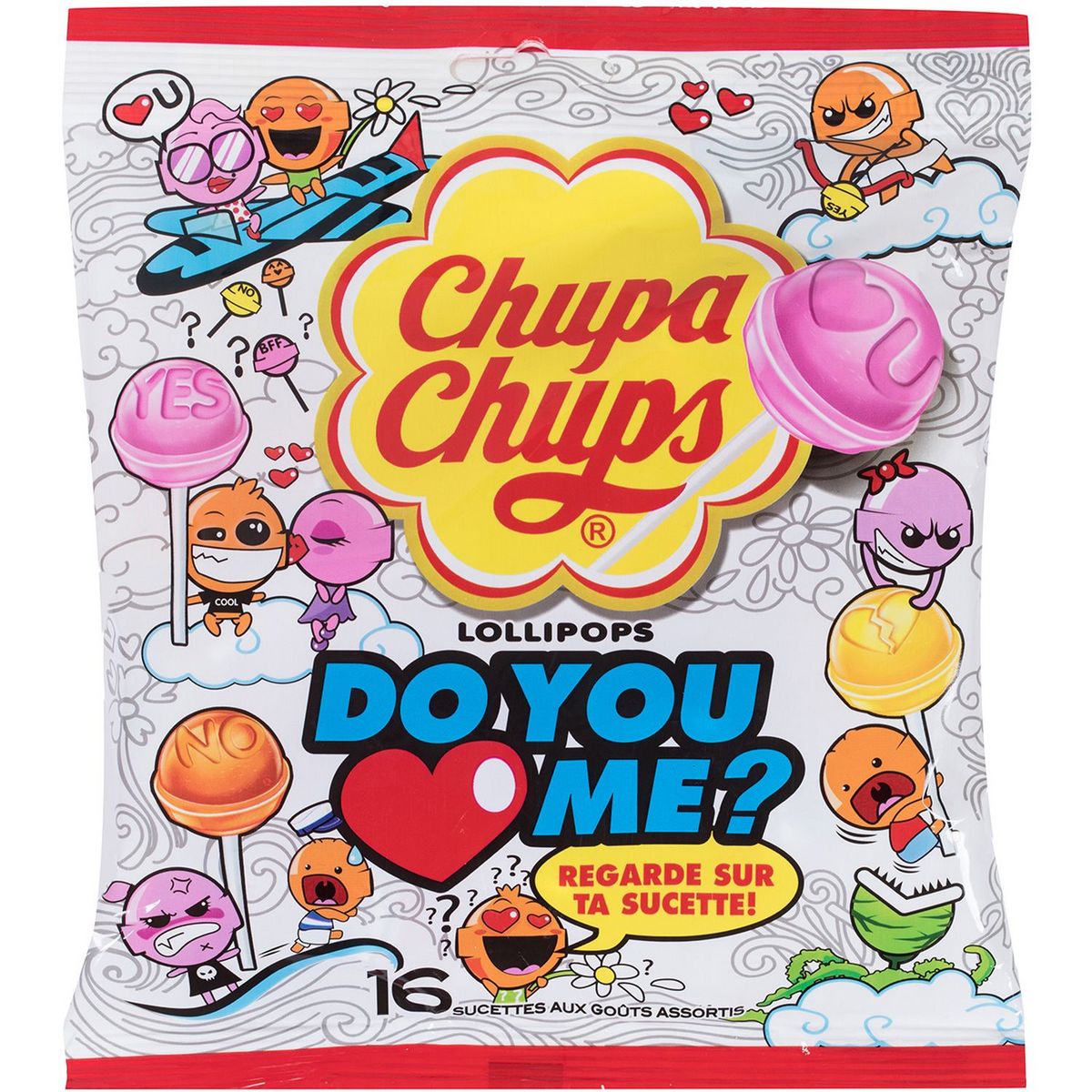 Chupa Chups Chupa Chups Sucettes Do You Love Me Orange Fraise 192g Pas Cher A Prix Auchan