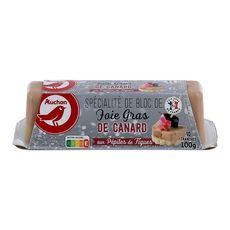 AUCHAN Bloc de foie gras de canard aux figues 100g