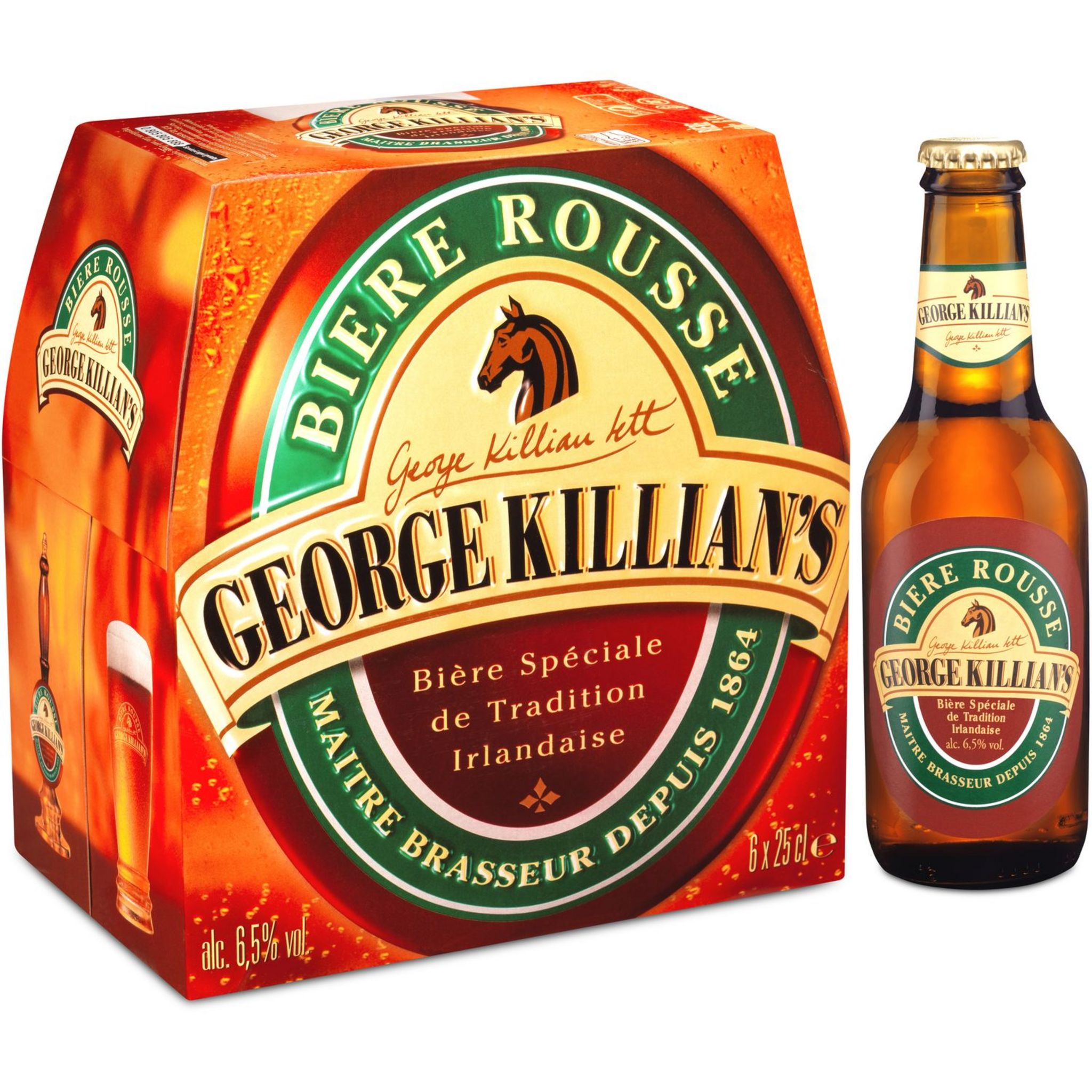 GEORGE KILLIANS Georges Killians Bière rousse 6,5° - 6x25cl pas cher -  Auchan.fr