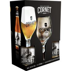 Cornet Oaked coffret bière 8,5° -4x33cl +1verre